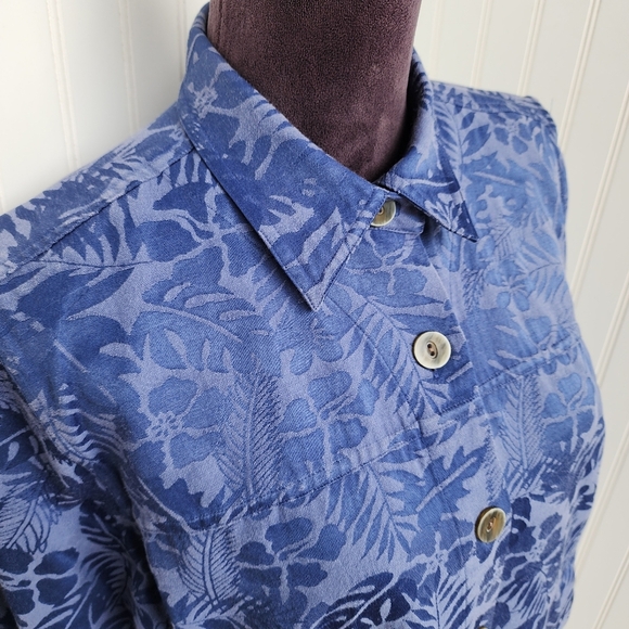 Christopher & Banks Blue Floral Lightweight Shirt Jacket - Picture 15 of 15